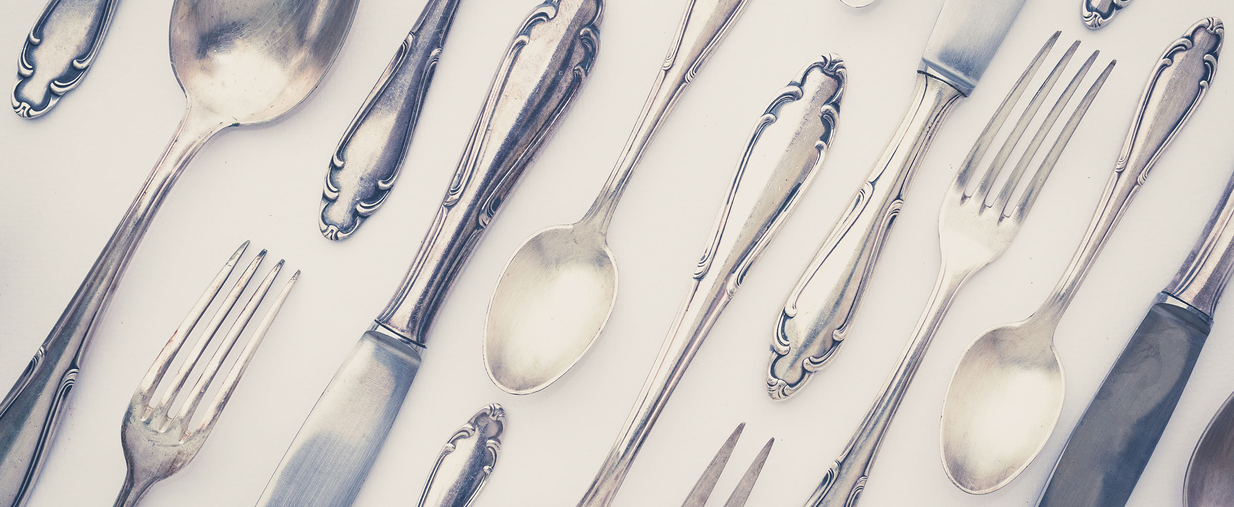 beautiful old silver cutlery – vintage style filter